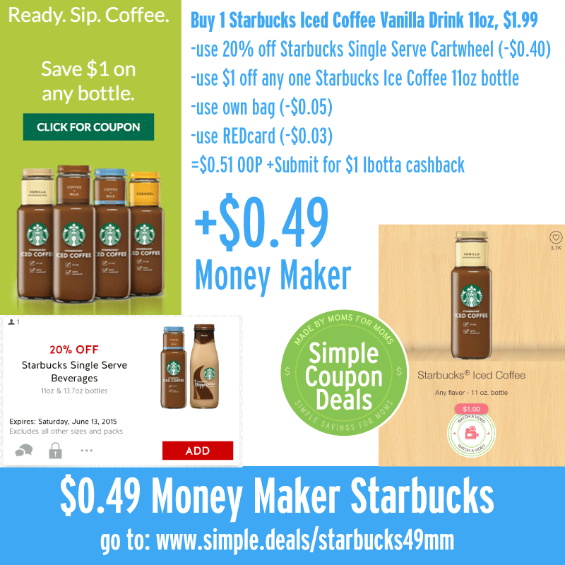 49 Money Maker on Starbucks Iced Coffee 11oz @ Target  Simple 