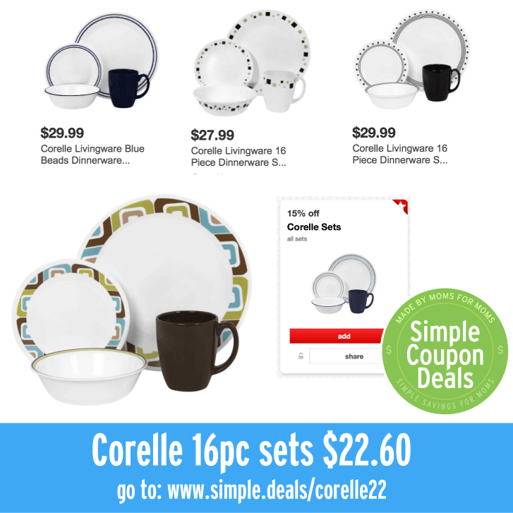 Corelle Livingware 16 Piece Dinnerware Sets 22.60 Target! Simple