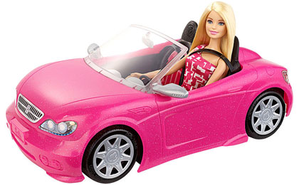 car barbie doll