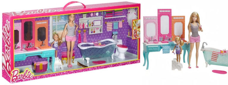 barbie in bathroom