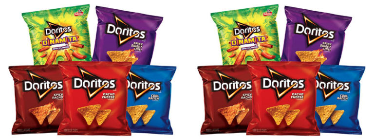 small bag of purple doritos calories