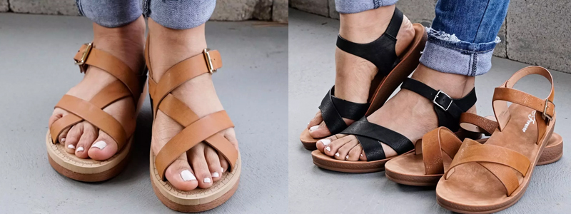 sandals with cushioned soles